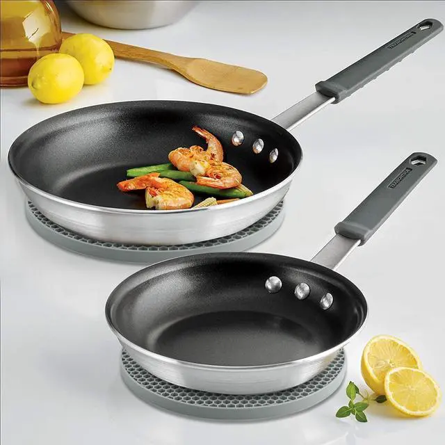 Alt view image 7 of 7 - Silicone Trivet Mats, 2 Sizes 7 & 9 Inch Heat Resistant Silicone Hot Pads Pot Holders for Kitchen - Trivets for Hot Dishes, Multipurpose Non-Slip Heat Resistant Mat, Spoon Holder, Drying Mat(Gray)