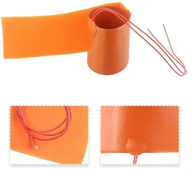Alt view image 3 of 7 - for 12V 240W Silicone Bottle Heater Flexible Heating Pad Mat Orange 10x30cm Portable Electric Warm Pad for Bottles Car Travel Outdoor Home Use