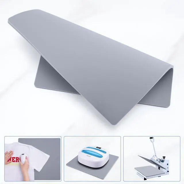 Alt view image 2 of 7 - 0.34" Thick Heat Press Mat Silicone 15x15,Silicone Pad Support Double Sided Use for Heat Press,500°C/937°F Heavy and Sturdy Washable Base Pad Suitable for HTV Heat Transfer Vinyl
