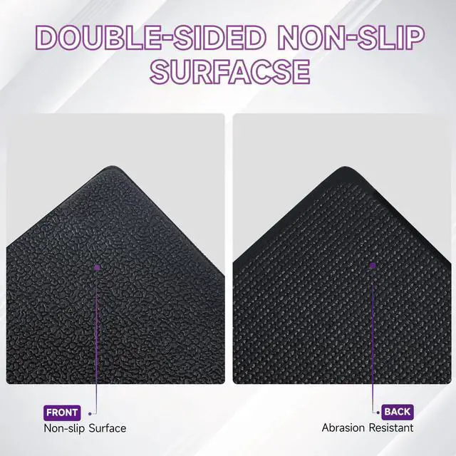 Alt view image 3 of 7 - GWT 36" x 78" Durable Anti-Slip Workout Mat - 1/4" Thick Ultimate Floor Protection, Noise-Reducing,Tear-Resistant All-Purpose Exercise Mat for Treadmills, Home Gym, Yoga, and Weightlifting