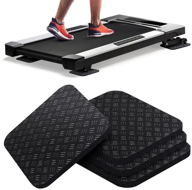 Main image of Treadmill Mat Pads 4PCS - Double-Sided Non-Slip - Anti Vibration Mat for Treadmill, Walking Pad, Exercise Bike - Hardwood Floors Protection