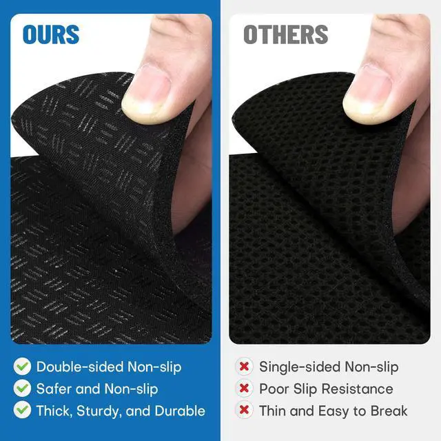 Alt view image 4 of 7 - Treadmill Mat Pads 4PCS - Double-Sided Non-Slip - Anti Vibration Mat for Treadmill, Walking Pad, Exercise Bike - Hardwood Floors Protection