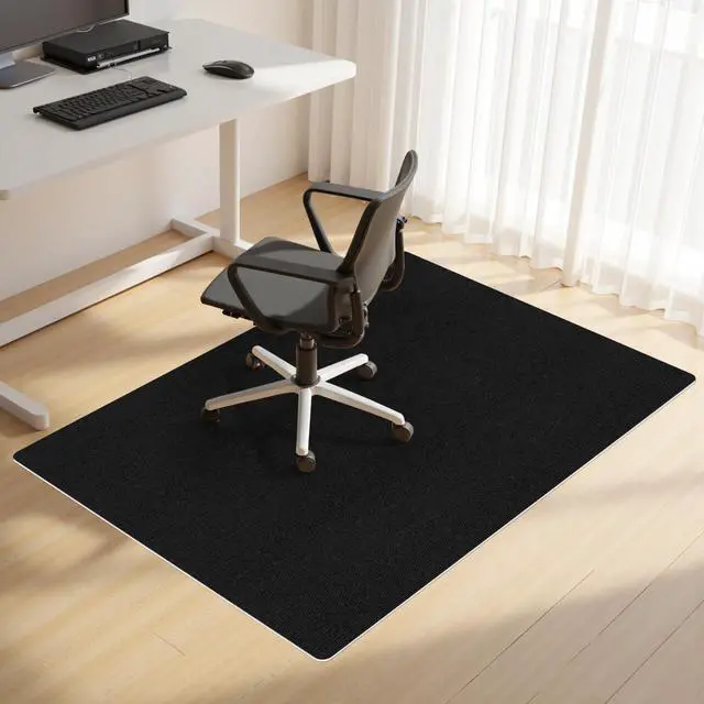 Main image of Office Chair Mat for Hardwood Floor 36x48 Inch, Non-Slip Rolling Chair Mat, Flat Lay Floor Protector for Wood Tile Laminate, Anti-Slip Sound Absorbing(Black)
