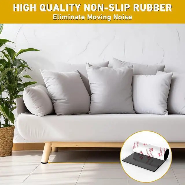 Alt view image 7 of 7 - 2 pcs Anti-Slip Pads Silicone Rubber Plastic Pads 150x300mm 3M Self-Stick Adhesive Non Slip Mats for Furniture Fixator Protector Mat (6x12inch)