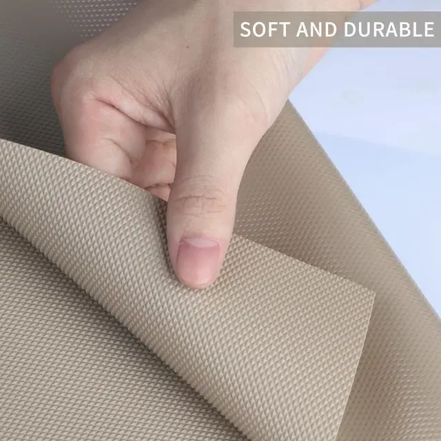 Alt view image 2 of 7 - Kitchen Shelf Liner Drawer Liners, Non-Adhesive Refrigerator Liners Waterproof Fridge Mats with Strong Durable Kitchen Cabinets Mat for Drawers, Shelves, Pantry Khaki
