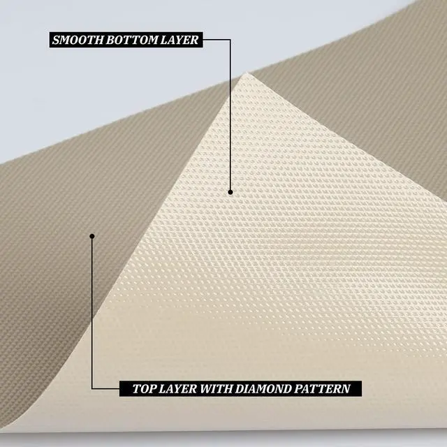 Alt view image 4 of 7 - Kitchen Shelf Liner Drawer Liners, Non-Adhesive Refrigerator Liners Waterproof Fridge Mats with Strong Durable Kitchen Cabinets Mat for Drawers, Shelves, Pantry Khaki