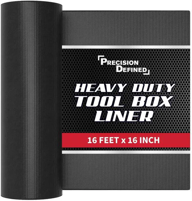 Main image of Toolbox Liner Non-Slip Tool Drawer Liner 16ft x 16" Black