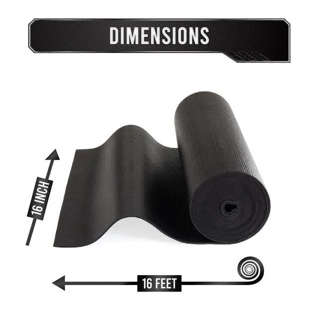 Alt view image 2 of 7 - Toolbox Liner Non-Slip Tool Drawer Liner 16ft x 16" Black