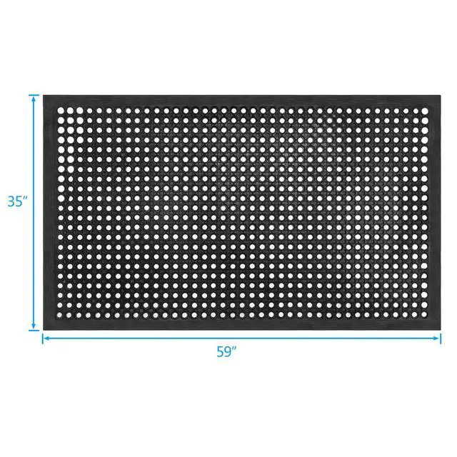 Alt view image 2 of 7 - Outside Rubber Floor Mats Anti Slip Commercial Resturant Drainage Mat
