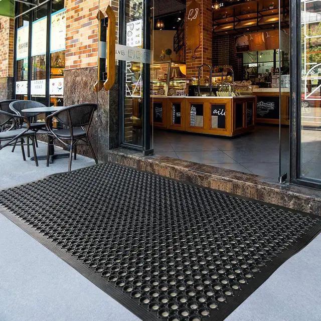 Alt view image 3 of 7 - Outside Rubber Floor Mats Anti Slip Commercial Resturant Drainage Mat