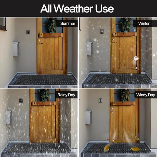 Alt view image 7 of 7 - Anti Fatigue Rubber Floor Mats, 24 x 36 Inch Non-Slip Restaurant Mat Door Mat Drainage Mat for Indoor Outdoor Wet Area, Pool Entry, Garden - Black