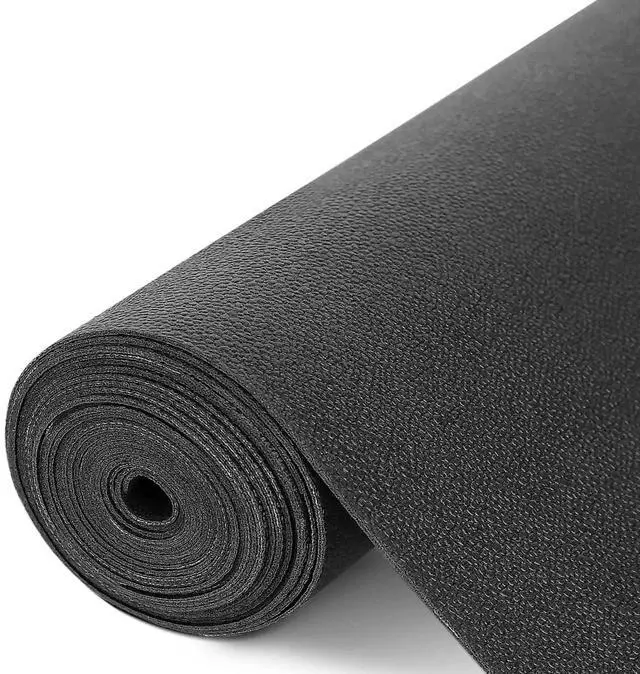 Main image of Shelf Liner for Cabinets, Drawer Non Adhesive Non Slip Foam Mat for Kitchen, Pantry, Bathroom, Cupboard, Garage, Closet, Shelves, Drawer, Tool Box, Black 11.8 x 59 inches