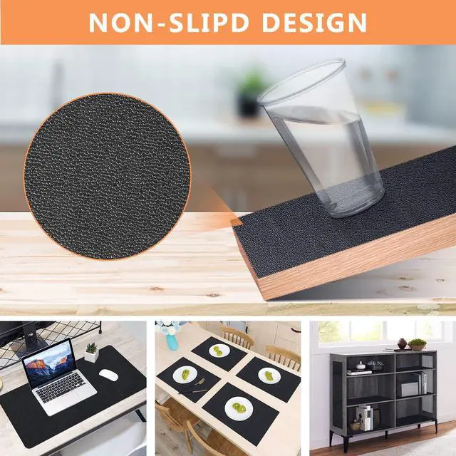 Alt view image 3 of 7 - Shelf Liner for Cabinets, Drawer Non Adhesive Non Slip Foam Mat for Kitchen, Pantry, Bathroom, Cupboard, Garage, Closet, Shelves, Drawer, Tool Box, Black 11.8 x 59 inches