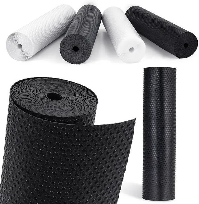 Main image of Drawer Liners, Waterproof Shelf Liner, Anti-Slip Non-Adhesive BPA Free Kitchen Cupboard Cabinet Liner Refridge Fridge Mats Sink Protector Strong Durable for Home (Black/11.8in x 10Ft)