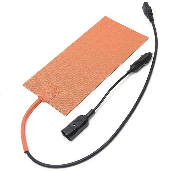 Main image of 12V 100W Silicone Heating Pad Mat Quick Heater with Detachable Power Cable for Food Delivery Bag 5.98X11.97 Inches