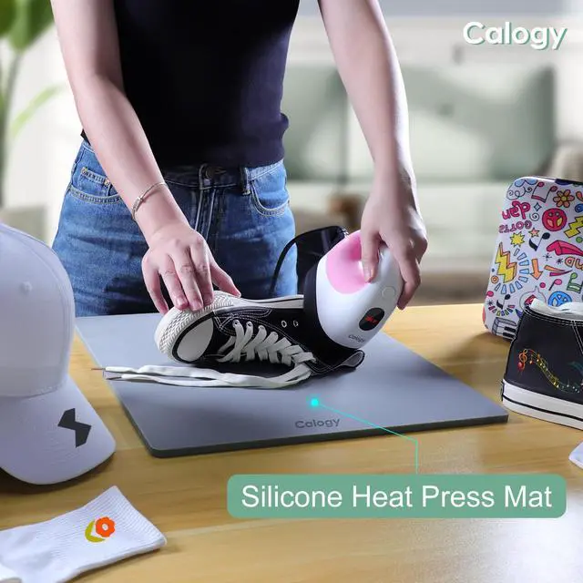 Alt view image 6 of 6 - Heat Press Mat Silicone 15x15 inch, Heat Press Pad Resistant Fireproof 0.34in Thickness, Double Sided Easy Washable Mat for Vinyl Ironing Insulation Transfer Crafting Sublimation Projects
