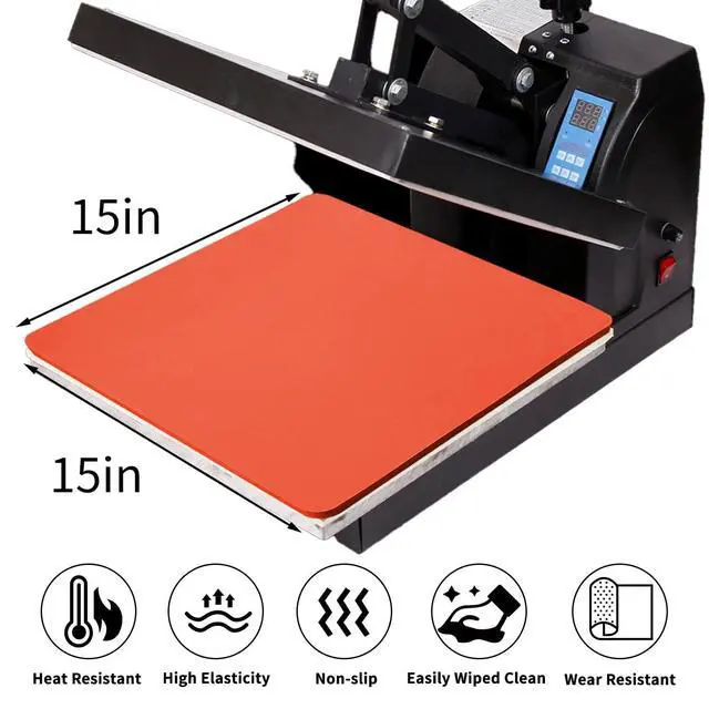 Alt view image 2 of 5 - Heat Press Mat - 15x15 Inch Heat Resistant Insulation Silicone Pad for Heat Press Vinyl HTV Transfer Ironing