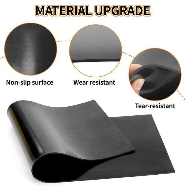 Alt view image 5 of 7 - 26x9 Heavy Duty Rubber Mat, Anti-Slip Rubber Pad for RV Leveling Blocks/Ramp/Leveler (2 Pack)