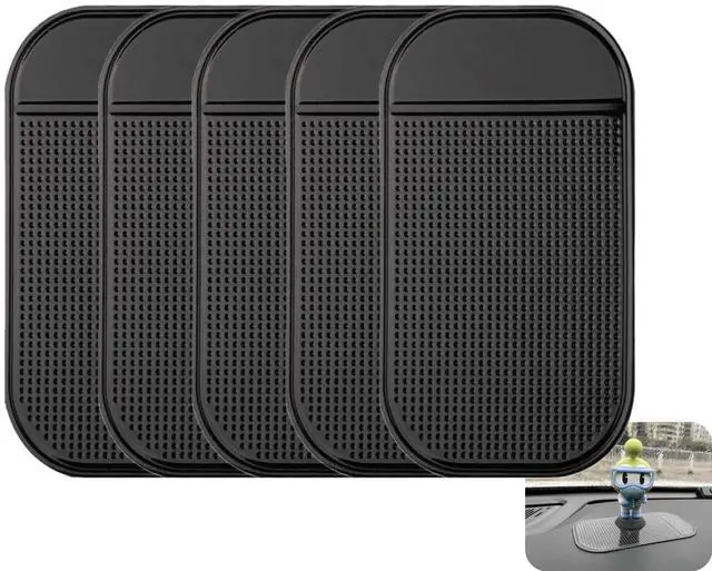 Main image of Car Dashboard Anti-Slip Mat, 5-Pack Non Slide Pad for Car Sticky Extra-Thick Dash Pad for Radar Detector, Cell Phone, Sticky Mat and Anti Slip Pad/Car Dash Accessories