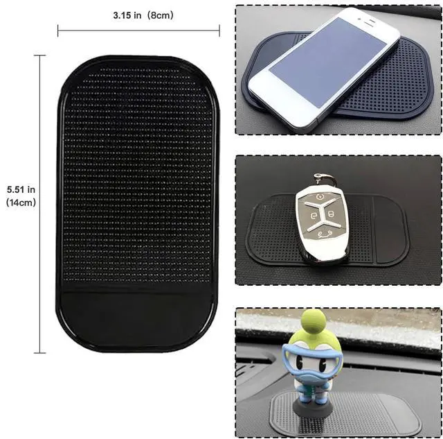 Alt view image 2 of 7 - Car Dashboard Anti-Slip Mat, 5-Pack Non Slide Pad for Car Sticky Extra-Thick Dash Pad for Radar Detector, Cell Phone, Sticky Mat and Anti Slip Pad/Car Dash Accessories