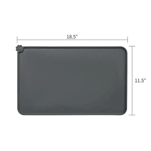 Alt view image 4 of 7 - Waterproof Silicone Pet Feeding Mats,Anti-Slip Dog Food Bowl Pad
