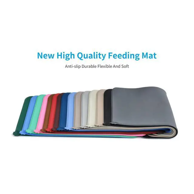 Alt view image 6 of 7 - Waterproof Silicone Pet Feeding Mats,Anti-Slip Dog Food Bowl Pad