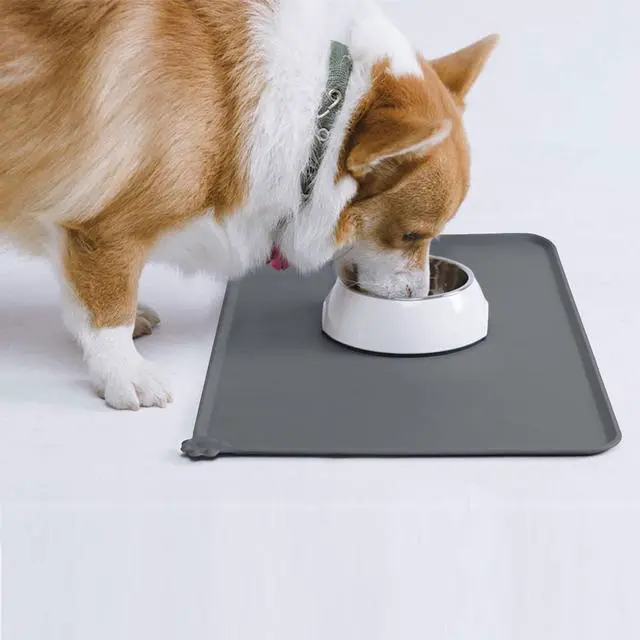 Alt view image 7 of 7 - Waterproof Silicone Pet Feeding Mats,Anti-Slip Dog Food Bowl Pad