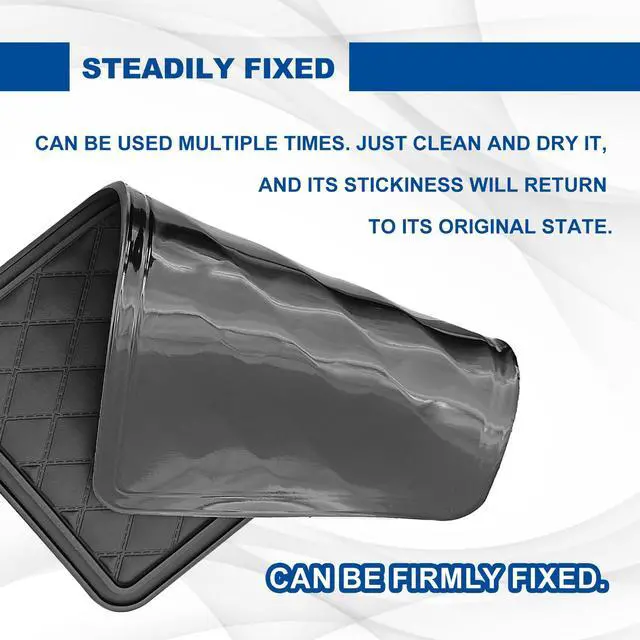 Alt view image 5 of 7 - Car Dashboard Anti-Slip Mat, 10.4"x 5.9" Multifunctional Universal Car Magic Dashboard Sticky Adhesive Mat, for Phones Sunglasses Keys Electronic Devices and More Use