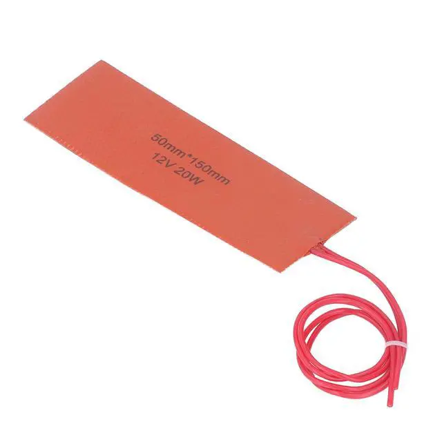 Alt view image 5 of 7 - 4PCS 20W 12V Silicone Rubber Heating Pad Flexible Silicone Heater Mat Electric Blanket Mat for Mixing and Thermal Insulation of Industrial Equipment