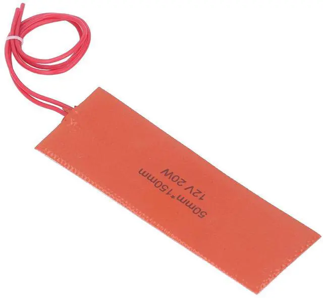 Alt view image 7 of 7 - 4PCS 20W 12V Silicone Rubber Heating Pad Flexible Silicone Heater Mat Electric Blanket Mat for Mixing and Thermal Insulation of Industrial Equipment