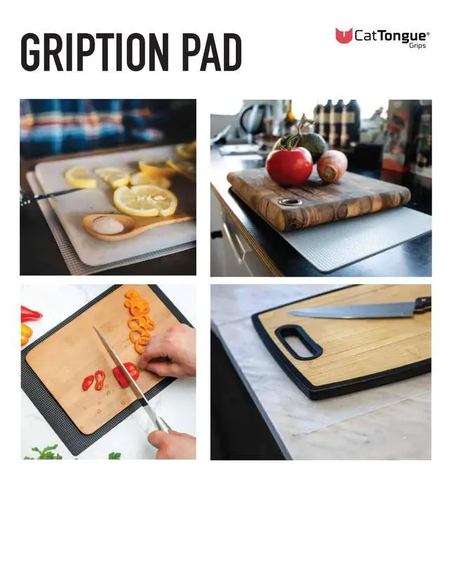 Alt view image 2 of 7 - Grips 8"x12" Non-Slip Mat for Cutting Board, Black, 1-Pack