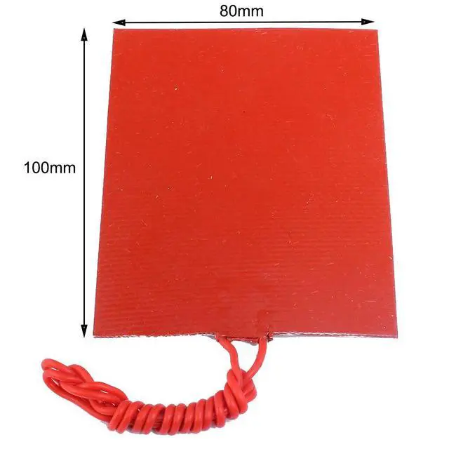 Alt view image 2 of 7 - 4PCS Silicone Heating Element, Icstation Heating Pad for Electronics 12V 25W Rubber Heater Constant Temperature 80X100mm/3.15X3.94 inch