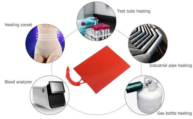 Alt view image 5 of 7 - 4PCS Silicone Heating Element, Icstation Heating Pad for Electronics 12V 25W Rubber Heater Constant Temperature 80X100mm/3.15X3.94 inch