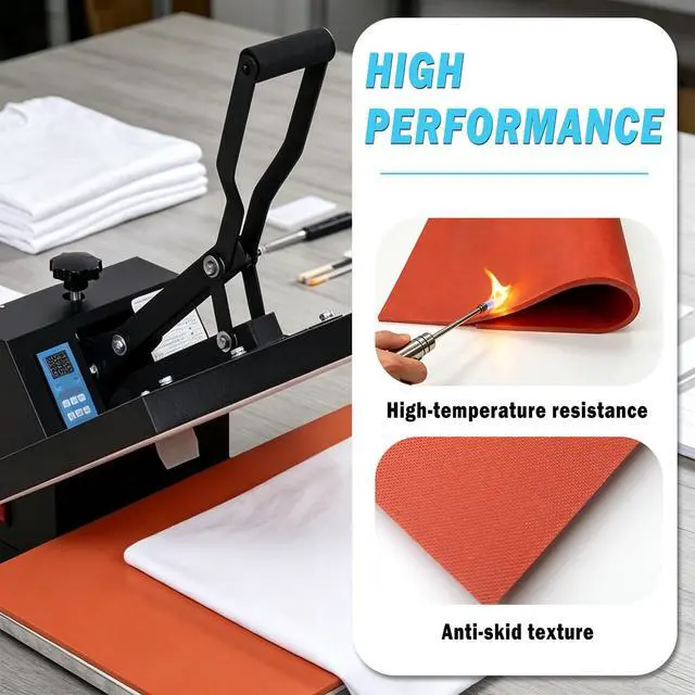 Alt view image 4 of 7 - 10x12 Inch Heat Press Mat 0.3 Inch Thickness Silicone Heat Press Pad