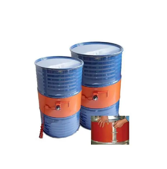 Alt view image 3 of 5 - Drum Silicone Heater Pad Electric Heat Wrap Hot Heating Pad with Thermostat for 55 Gallon Barrel, 5x70in