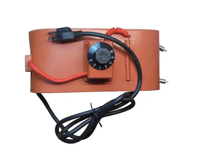 Alt view image 2 of 5 - Drum Silicone Heater Pad Electric Heat Wrap Hot Heating Pad with Thermostat for 55 Gallon Barrel, 5x70in
