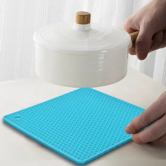 Alt view image 7 of 7 - Silicone Square Trivets Mat, 6 Packs Multipurpose Non Slip Heat Resistant Pot Holder-Assorted Color