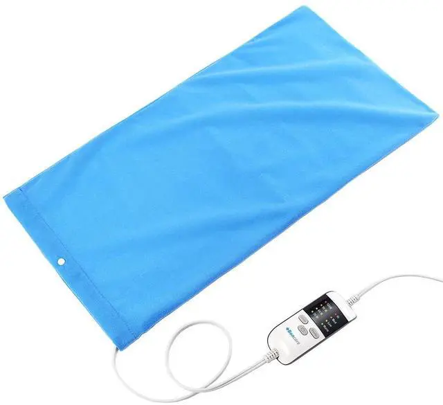 Main image of ® Vinyl Large Heating Pad 3 Timers and Stay on for Back Pain Relief and Cramps, 4 Temperature Settings Hot Electric Heat Pad with Washable Cover Blue (12"x 24")