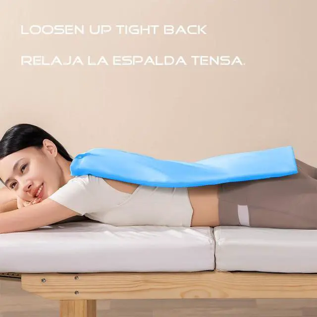 Alt view image 6 of 7 - ® Vinyl Large Heating Pad 3 Timers and Stay on for Back Pain Relief and Cramps, 4 Temperature Settings Hot Electric Heat Pad with Washable Cover Blue (12"x 24")