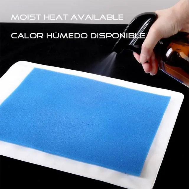 Alt view image 7 of 7 - ® Vinyl Large Heating Pad 3 Timers and Stay on for Back Pain Relief and Cramps, 4 Temperature Settings Hot Electric Heat Pad with Washable Cover Blue (12"x 24")