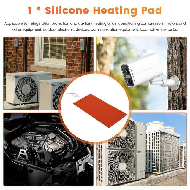 Alt view image 3 of 7 - 12V Silicone Heating Pad Rubber Heat Mat Heated Bed Plate Flexible Waterproof Heating Piece for Battery
