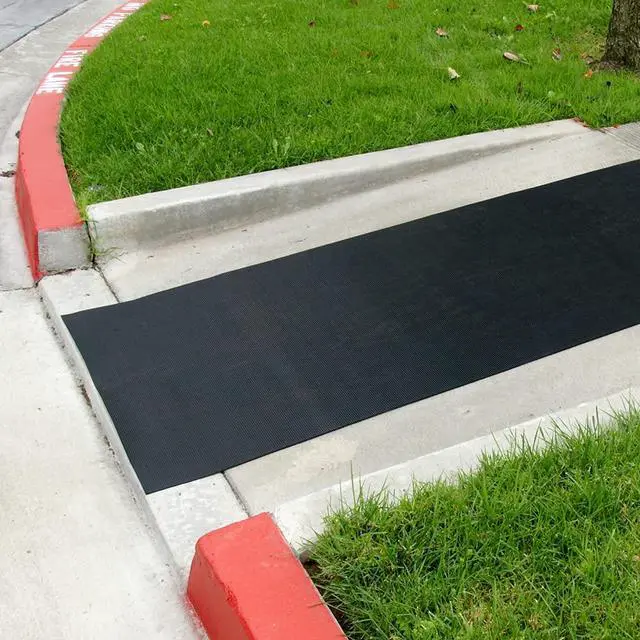 Alt view image 5 of 7 - Ramp Cleat Non-Slip Outdoor Rubber Mats - 1/8" x 3 ft x 4 ft