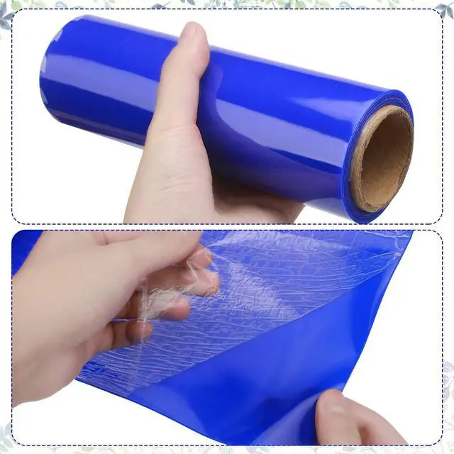 Alt view image 3 of 7 - 2 Pcs Non Slip Silicone Grip Material Roll Anti Slip Large Roll 7.87'' x 3 ft Cut to Size Mat Large Table Pads for Eating Aids Baking Crafts Counter Drawer or Any Surface, Blue