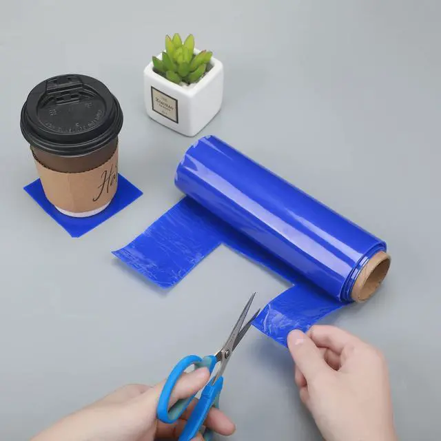 Alt view image 4 of 7 - 2 Pcs Non Slip Silicone Grip Material Roll Anti Slip Large Roll 7.87'' x 3 ft Cut to Size Mat Large Table Pads for Eating Aids Baking Crafts Counter Drawer or Any Surface, Blue