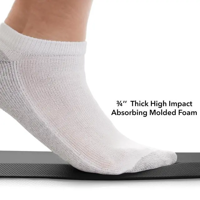 Alt view image 5 of 7 - 73" x 24" Bedside Non-Slip Fall Mat for Elderly - Fall Prevention Anti-Skid Pad with Beveled Edge Anti-Fatigue Floor Mat, Black