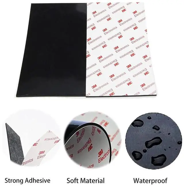 Alt view image 3 of 6 - 2Pcs Rubber Non Slip Pads Self-Stick,Rubber Pads Anti Skid Pads,Self-Stick Adhesive Non-Slip Mat for Furniture and Floor Protectors (15x30cm/5.9x11.81inch)