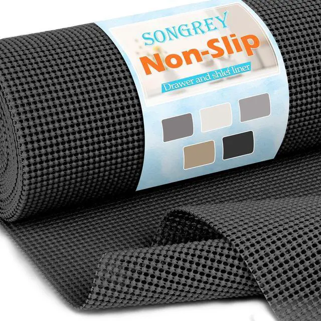 Main image of Non-Slip Shelf Cabinet and Drawer Liner, 12IN x 10FT, Black