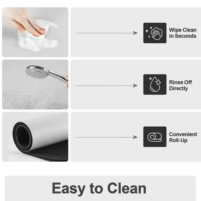 Alt view image 3 of 6 - - Dish Drying Mat for Kitchen Counter | Coffee Bar Mat for Countertops | Heat Resistant Drainer Mat with Non-slip Rubber Backed | Hide Stain Kitchen Absorbent Draining Mat | Light Grey 16"x18"