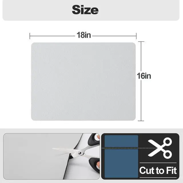 Alt view image 5 of 6 - - Dish Drying Mat for Kitchen Counter | Coffee Bar Mat for Countertops | Heat Resistant Drainer Mat with Non-slip Rubber Backed | Hide Stain Kitchen Absorbent Draining Mat | Light Grey 16"x18"