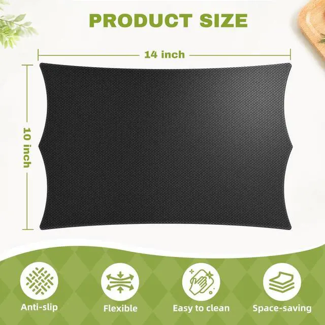Alt view image 6 of 6 - Non Slip Mat for Cutting Boards Prevent Cutting Injuries, Black, 9In x 14In
